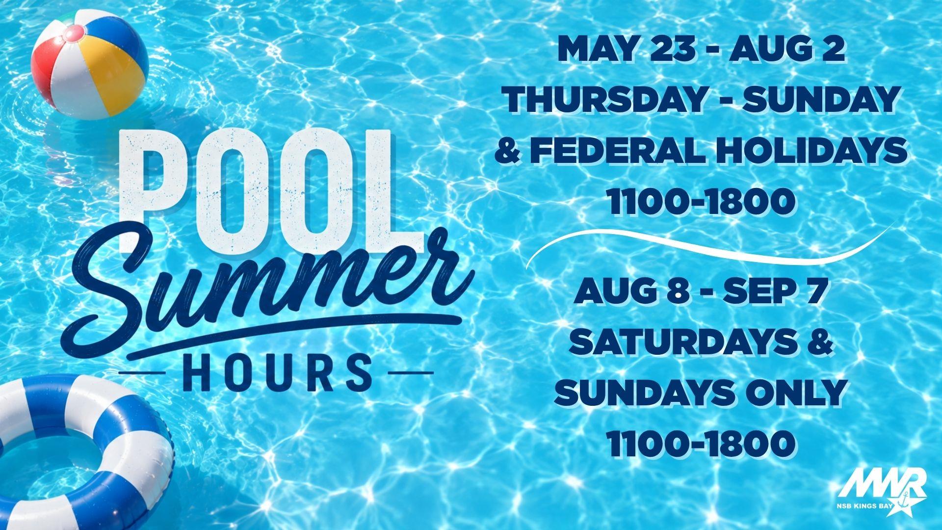 Fitness Complex Pool Hours for Summer 2026