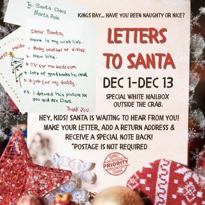 Ad for Letters to Santa from Dec. 1 - 13.
