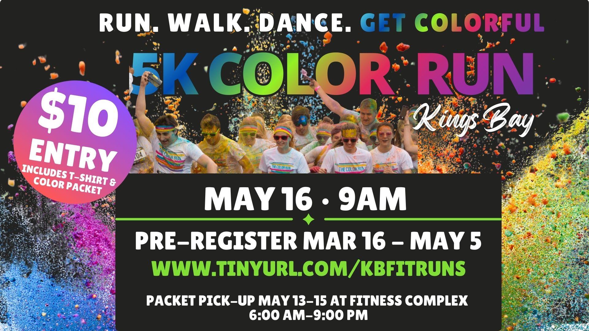 Kings Bay Color Run. Get splashed with color!