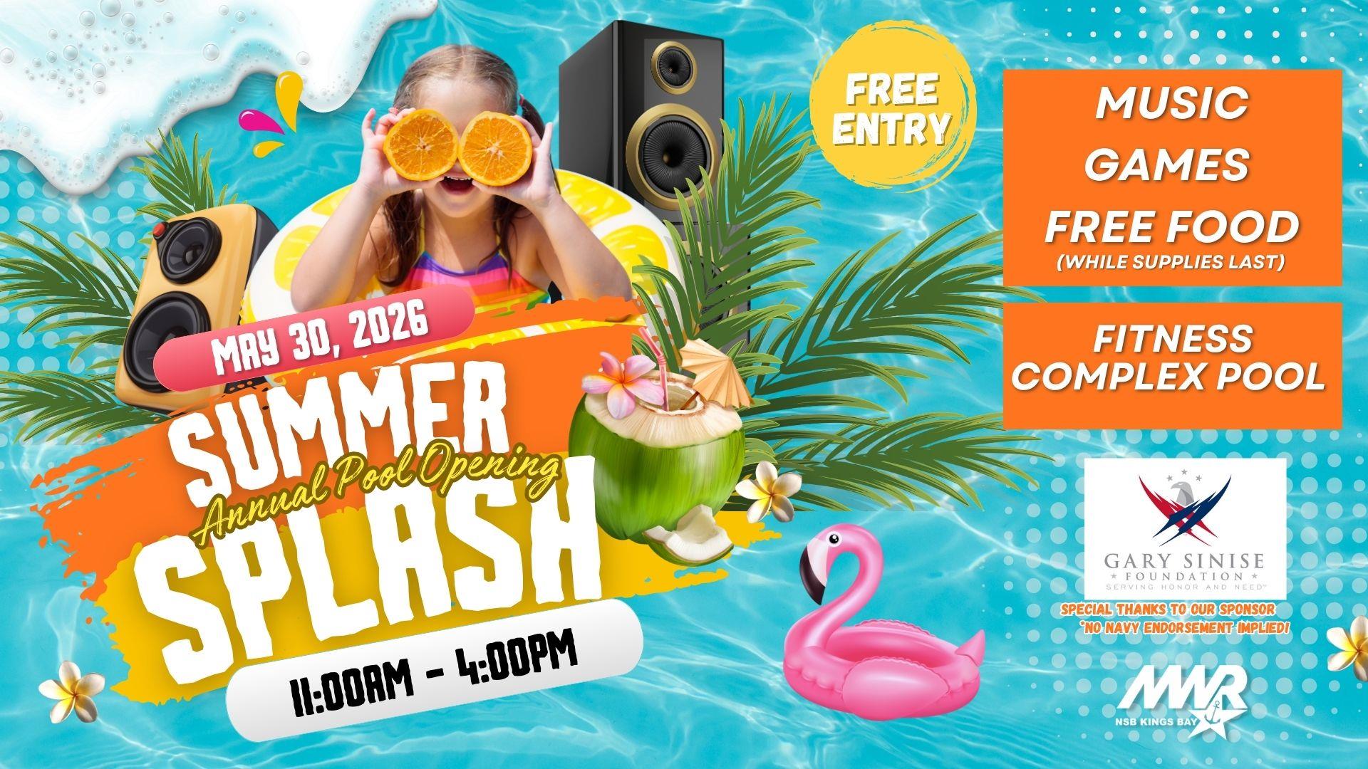 Summer Splash on May 30th